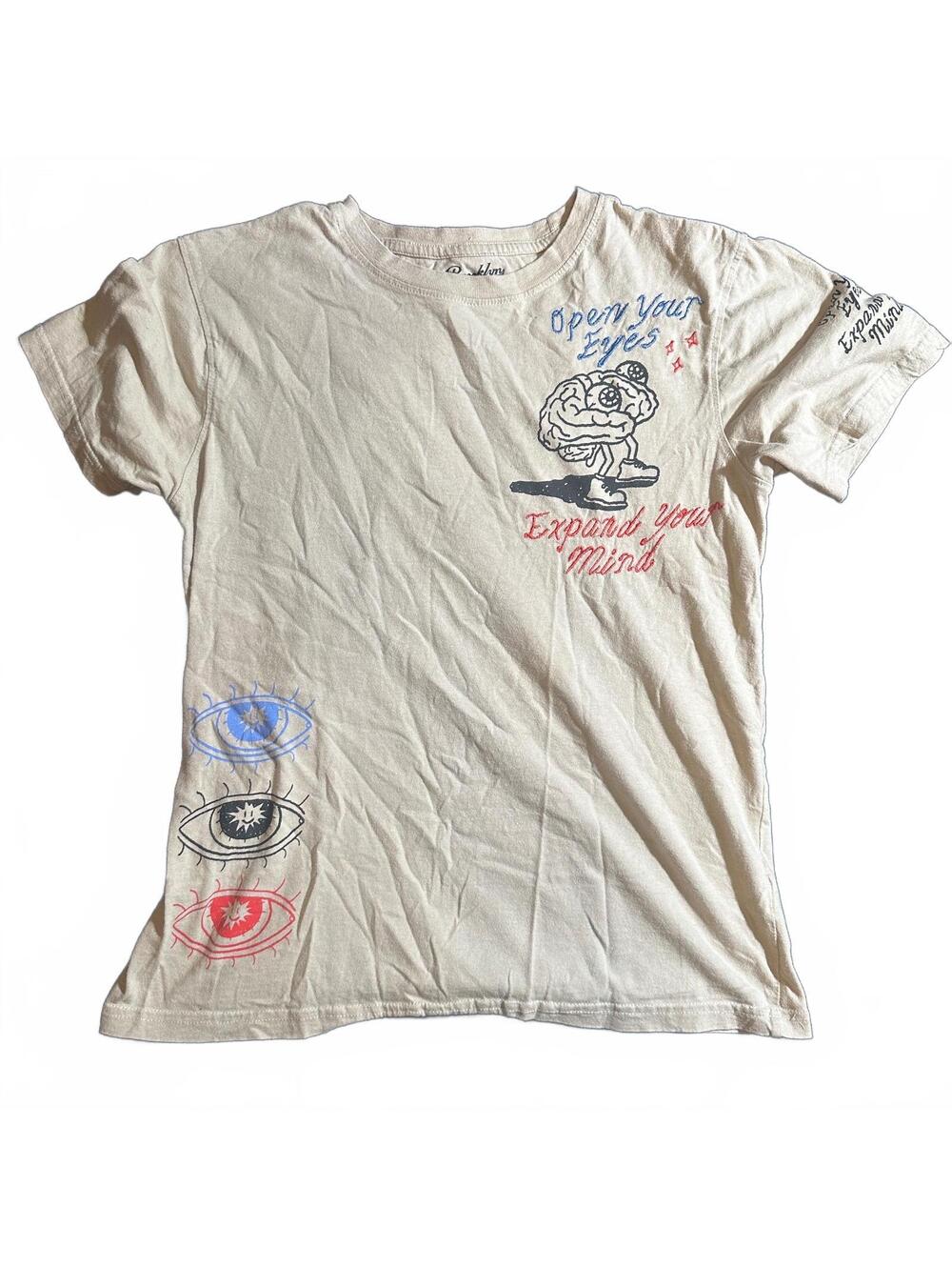 Expand Your Mind Small Cream Tee Brooklyn Cloth Mfg Co